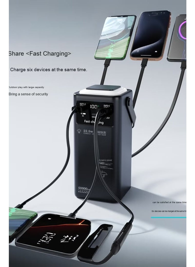 50,000mAh Ultra-High-Capacity Power Bank with Digital Display, 22.5W Fast Charging, Dual USB and Type-C Ports, Portable External Battery Pack for Smartphones, Tablets, Laptops, and Travel - Image 3